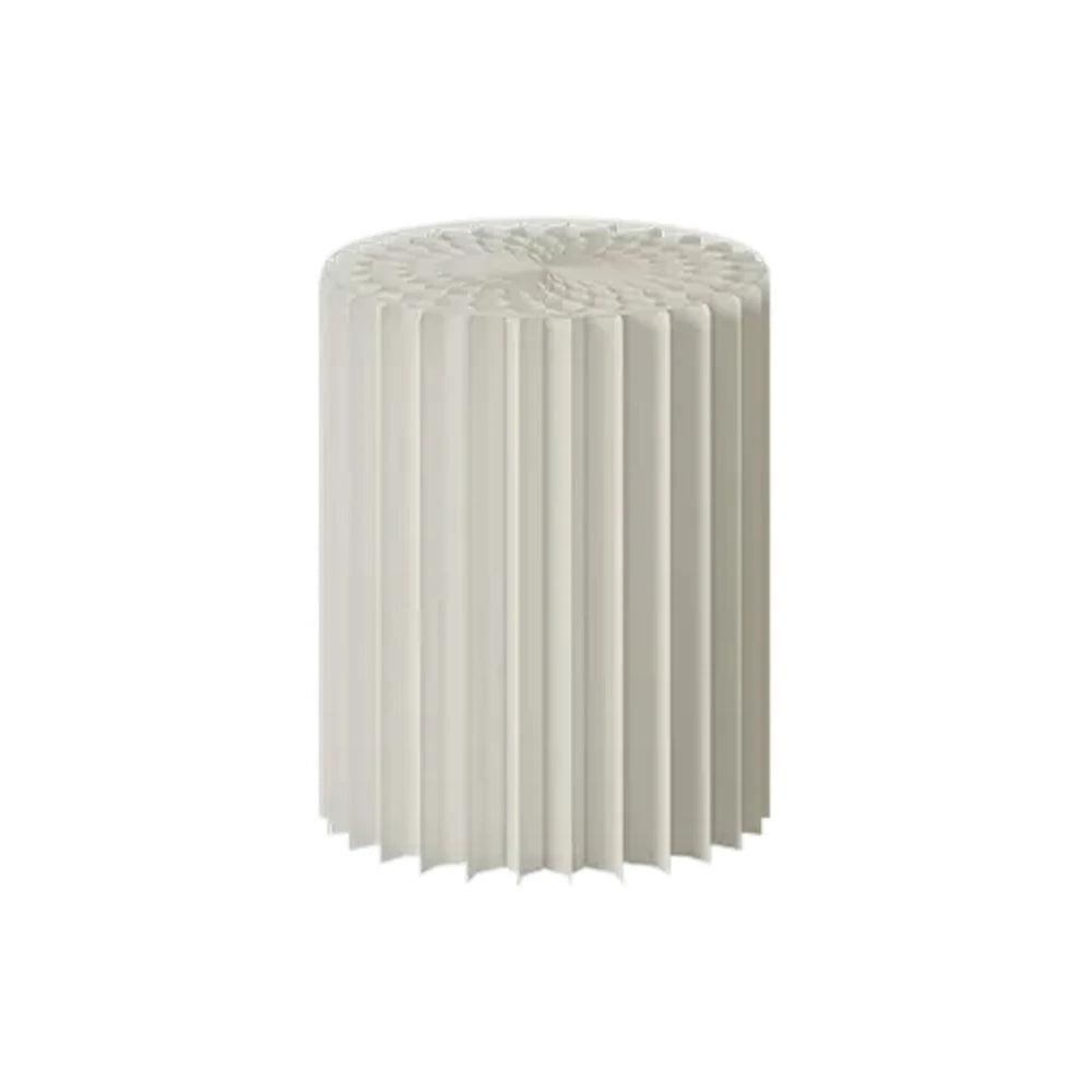 LIVARA Foldable Paper Cylinder Display Stand – Lightweight, Space-Saving Round Showcase for Retail & Promotions- White