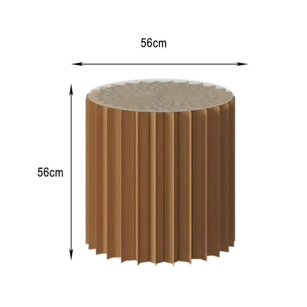 LIVARA Foldable Paper Cylinder Display Stand – Lightweight, Space-Saving Round Showcase for Retail & Promotions-Brown