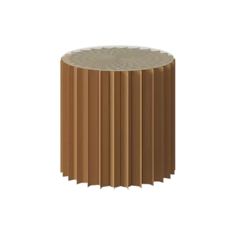 LIVARA Foldable Paper Cylinder Display Stand – Lightweight, Space-Saving Round Showcase for Retail & Promotions-Brown