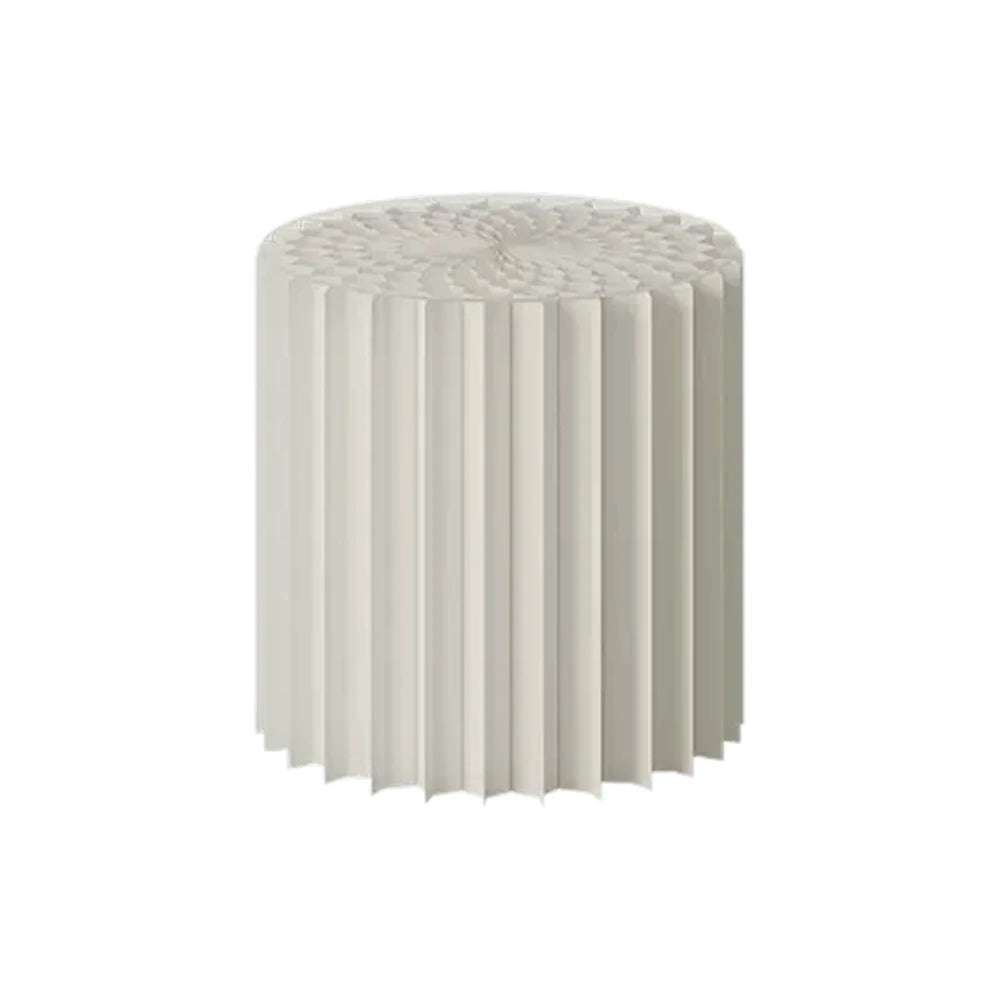 LIVARA Foldable Paper Cylinder Display Stand – Lightweight, Space-Saving Round Showcase for Retail & Promotions- White