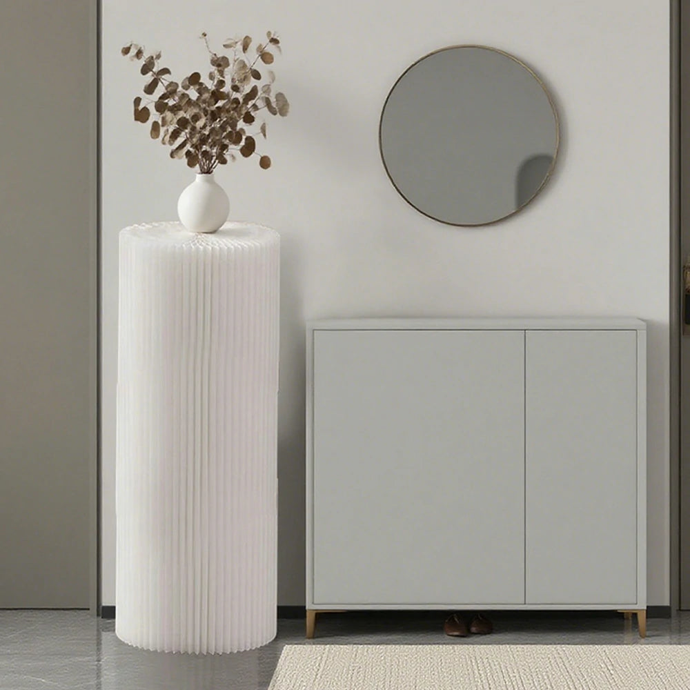 LIVARA Cardboard Cylinder Display Stand – Lightweight, Eco-Friendly Round Showcase for Retail or Exhibitions - White