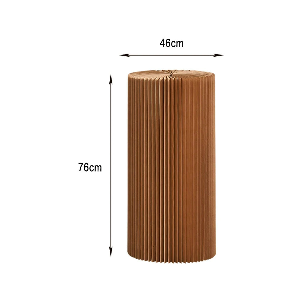 LIVARA Cardboard Cylinder Display Stand – Lightweight, Eco-Friendly Round Showcase for Retail or Exhibitions - Brown