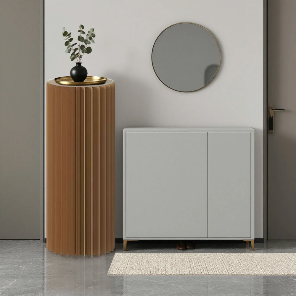 LIVARA 38/48/56cm Foldable Paper Cylinder Display Stand-Brown