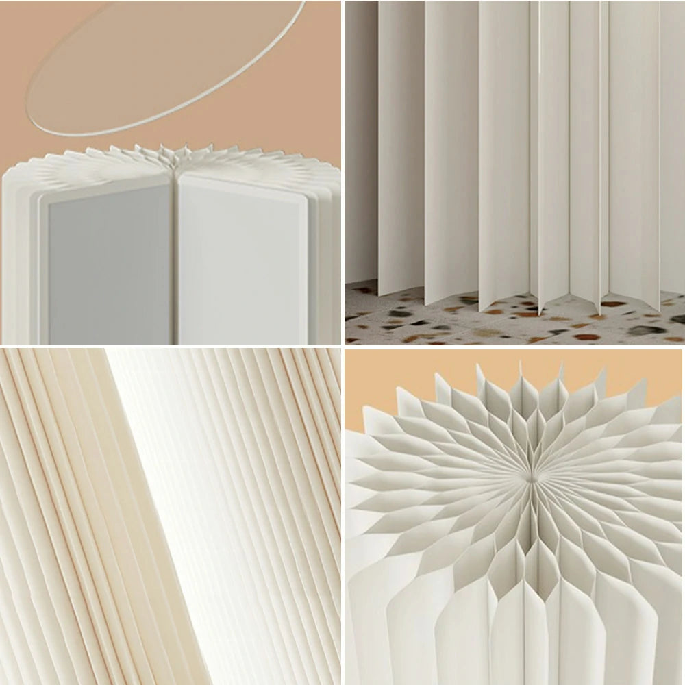 LIVARA 38/48/56cm Foldable Paper Cylinder Display Stand- White