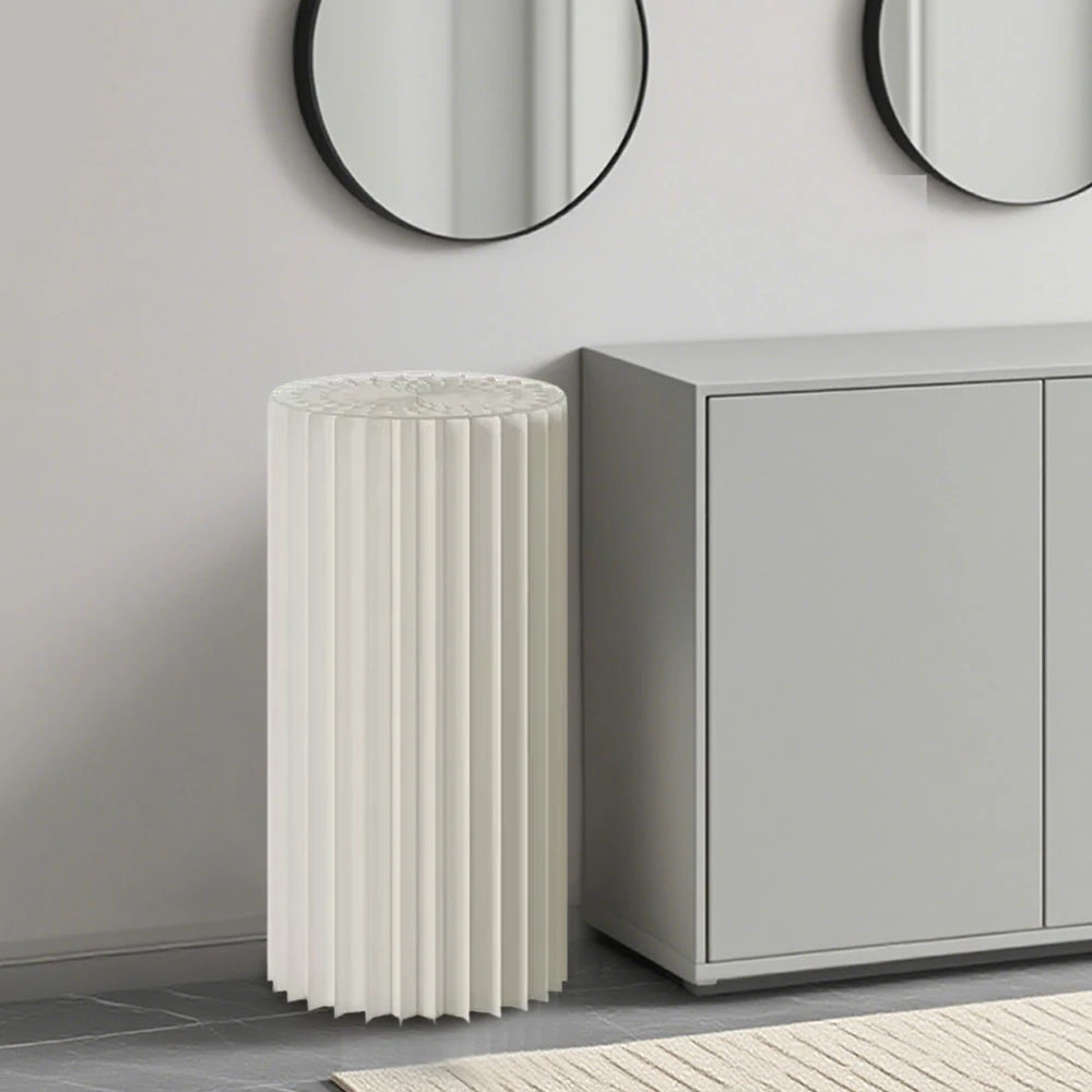 LIVARA 38/48/56cm Foldable Paper Cylinder Display Stand- White