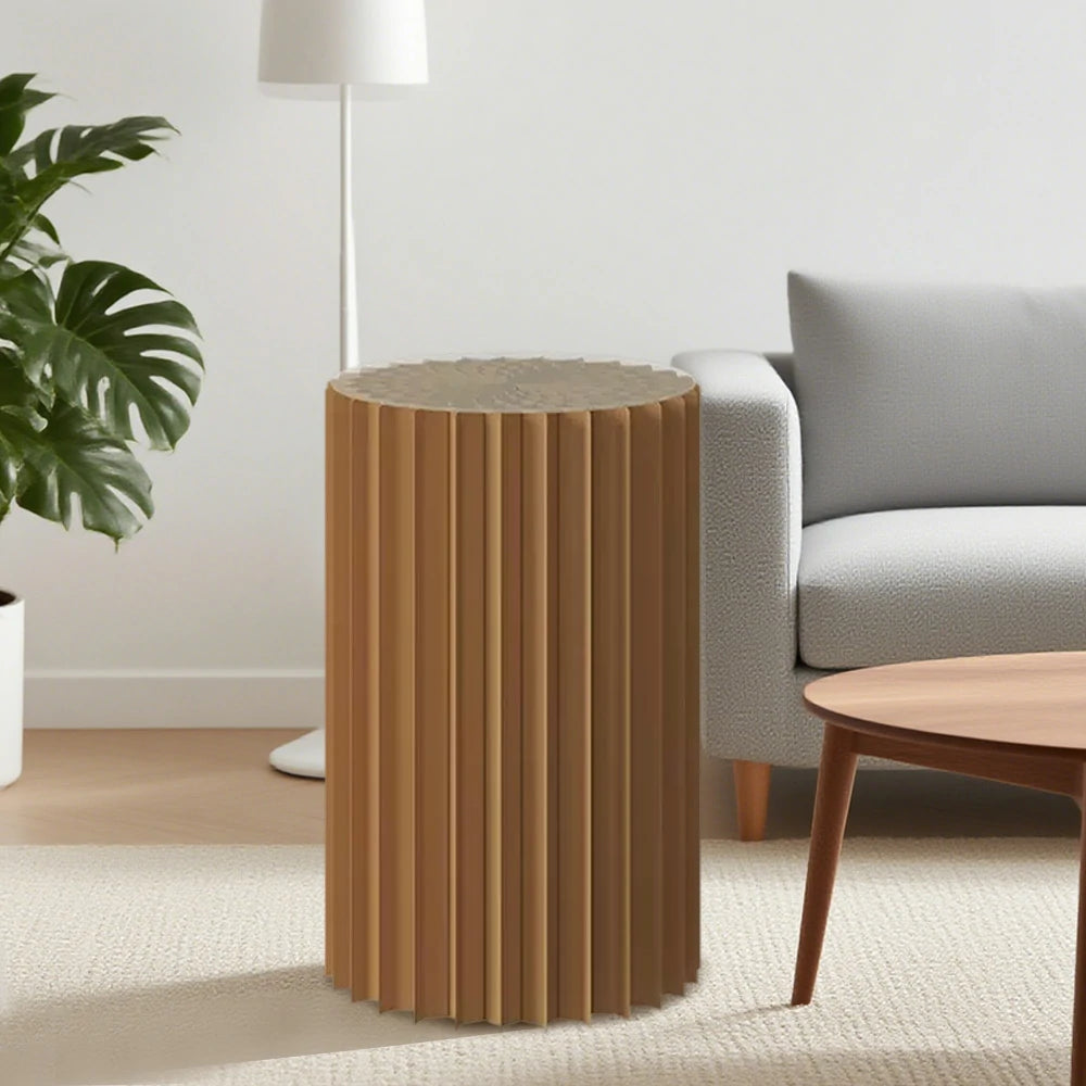 LIVARA 38/48/56cm Foldable Paper Cylinder Display Stand-Brown