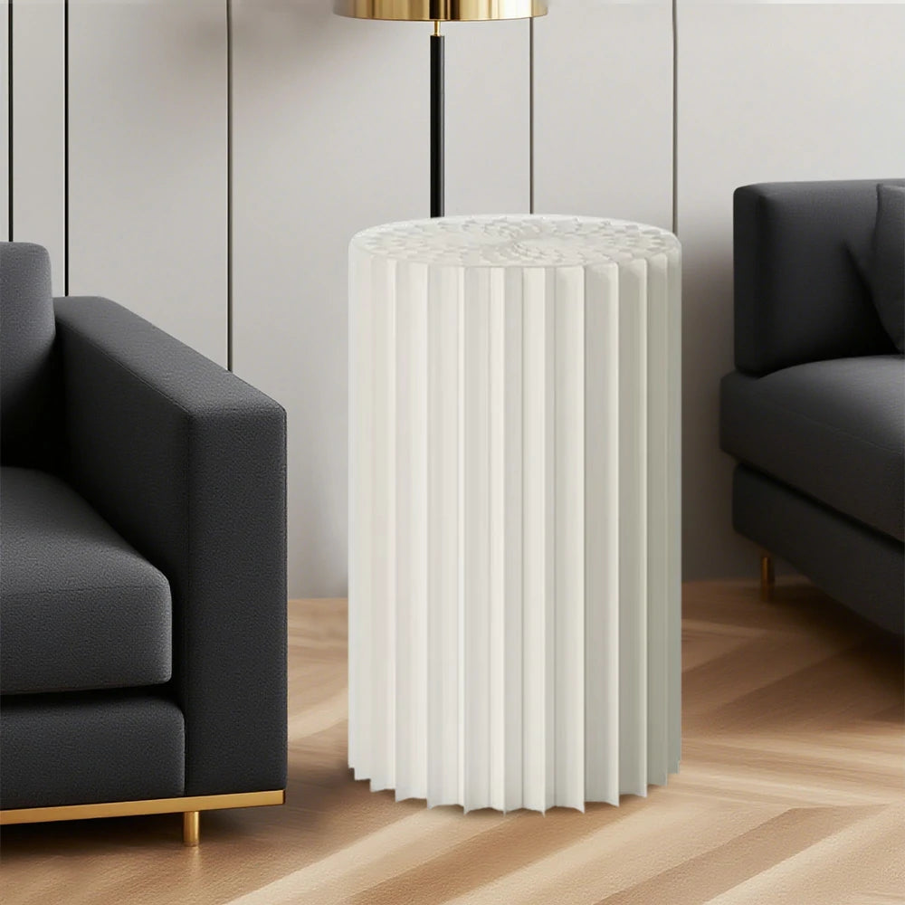 LIVARA 38/48/56cm Foldable Paper Cylinder Display Stand- White