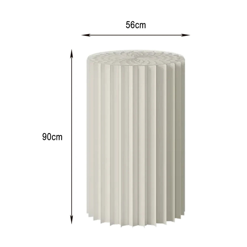LIVARA 38/48/56cm Foldable Paper Cylinder Display Stand- White