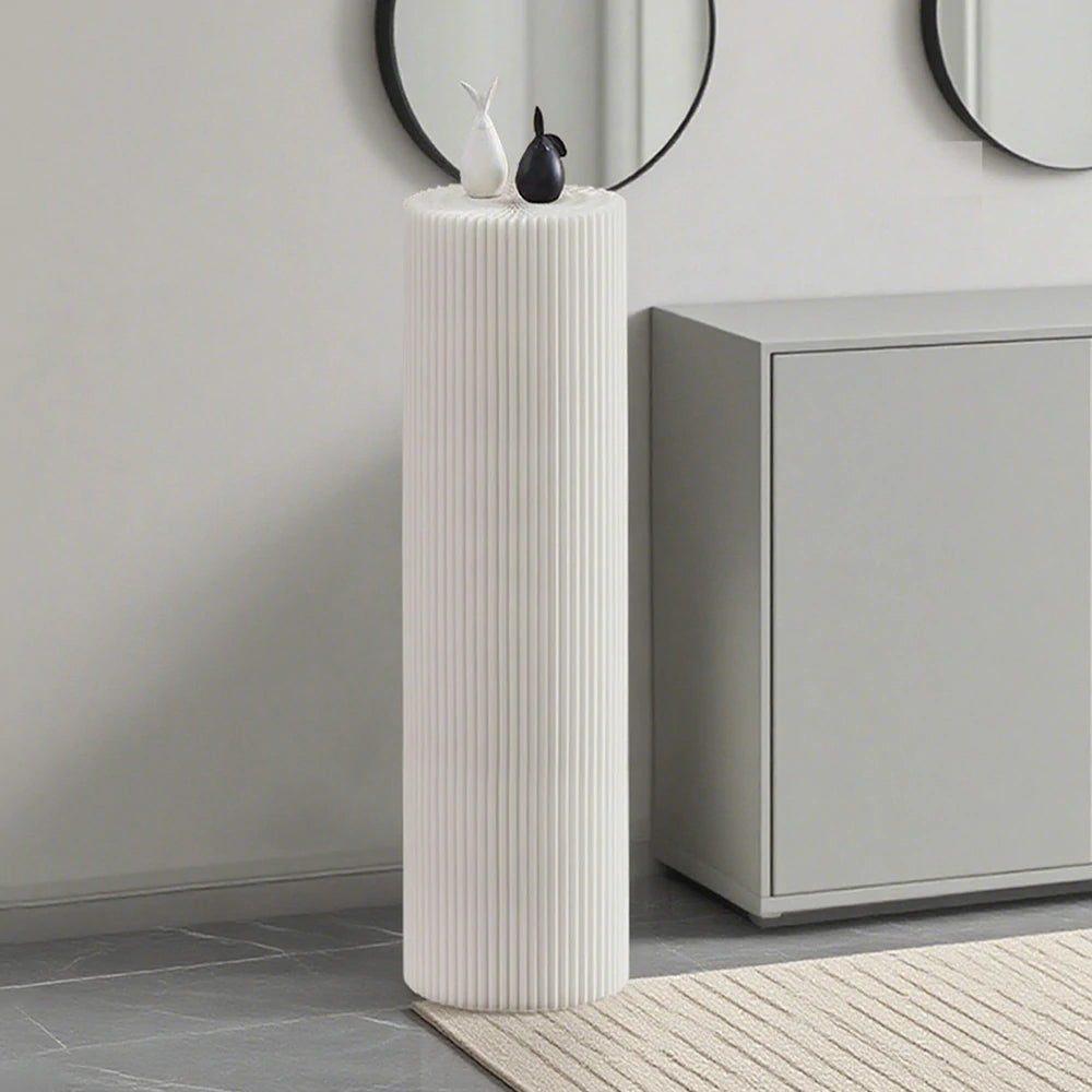 LIVARA Cardboard Cylinder Display Stand – Lightweight, Eco-Friendly Round Showcase for Retail or Exhibitions - White