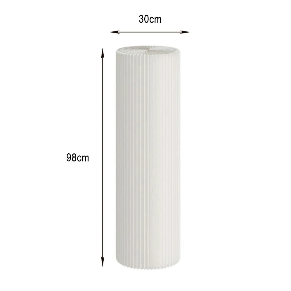 LIVARA Cardboard Cylinder Display Stand – Lightweight, Eco-Friendly Round Showcase for Retail or Exhibitions - White