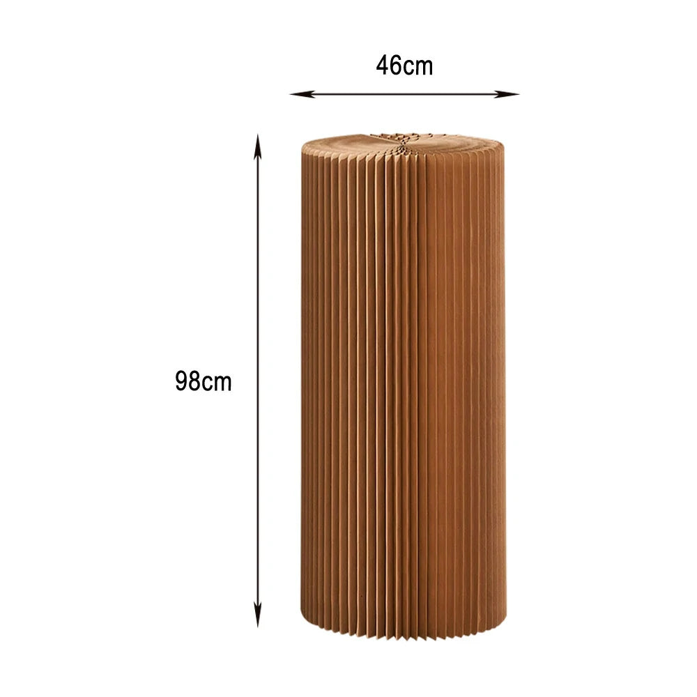 LIVARA Cardboard Cylinder Display Stand – Lightweight, Eco-Friendly Round Showcase for Retail or Exhibitions - Brown