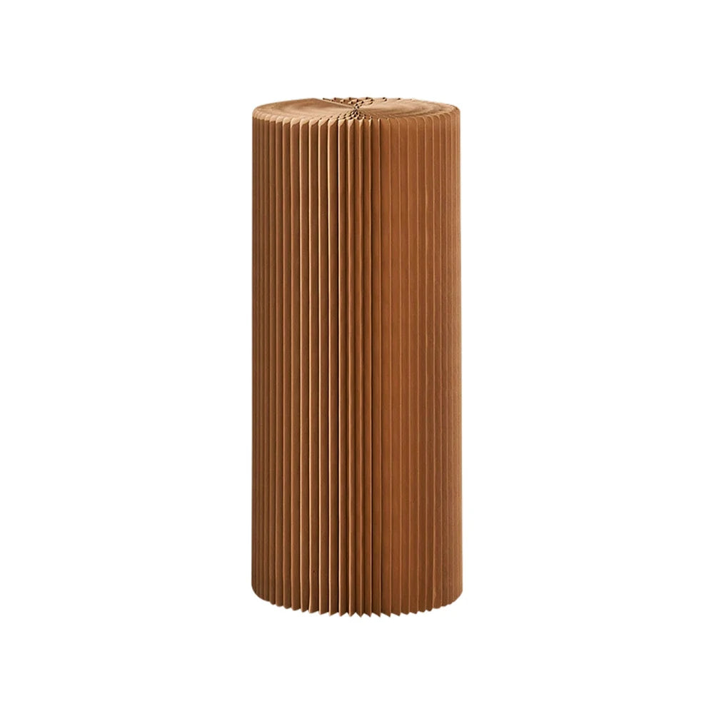 LIVARA Cardboard Cylinder Display Stand – Lightweight, Eco-Friendly Round Showcase for Retail or Exhibitions - Brown