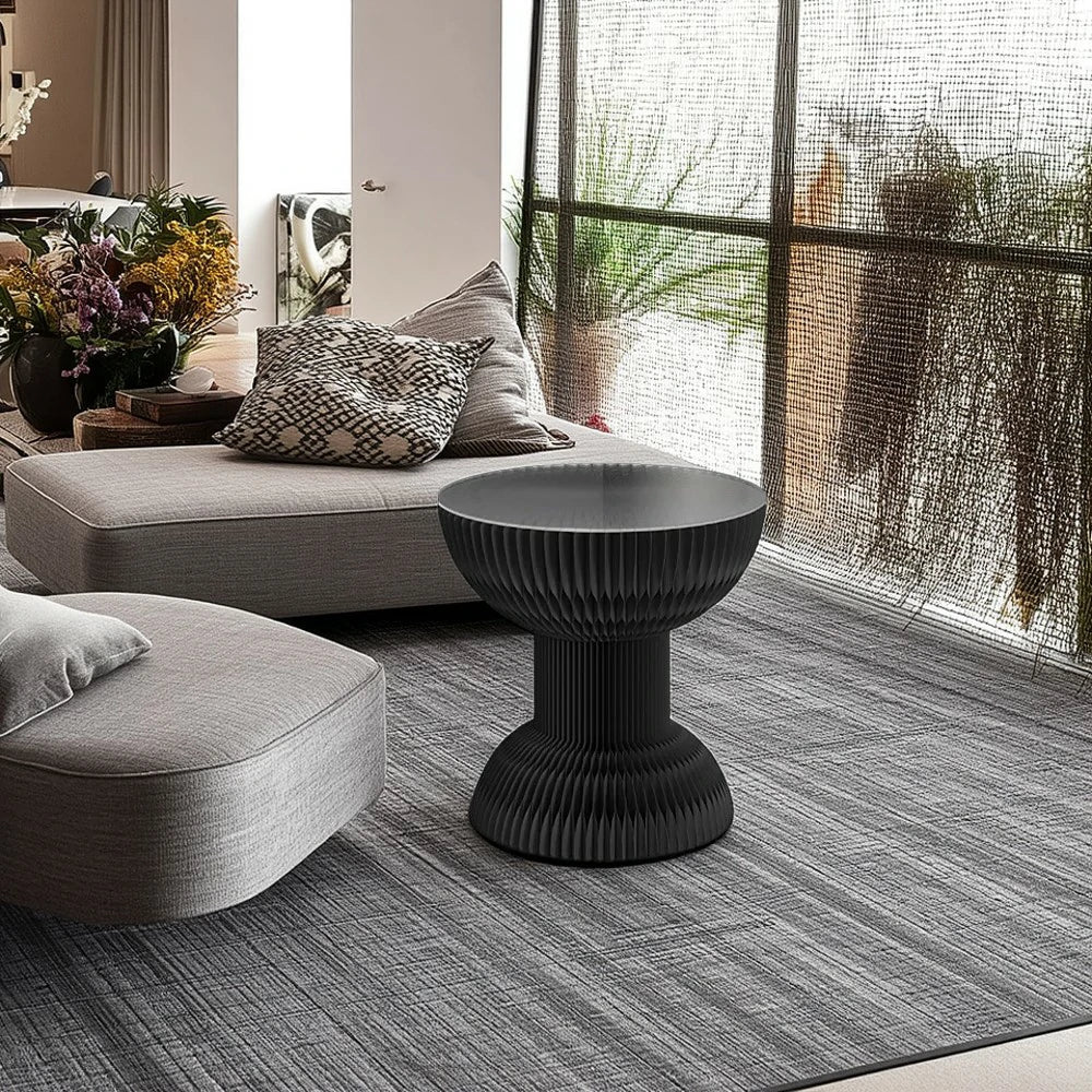 LIVARA 50/70/95cm Paper Folding Round Table Tea Table - Black