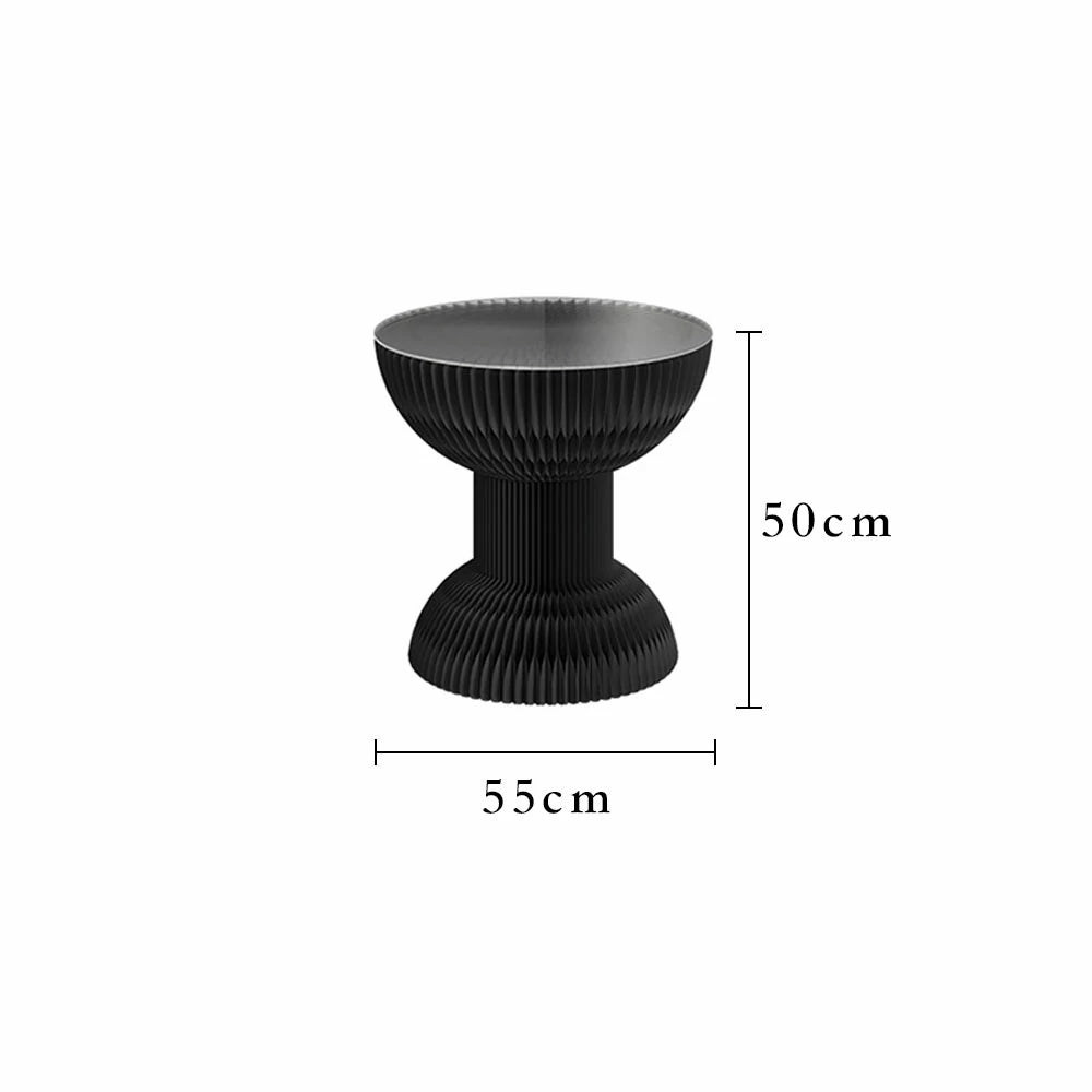 LIVARA 50/70/95cm Paper Folding Round Table Tea Table - Black