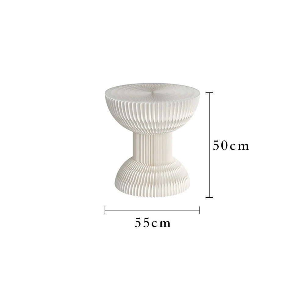 LIVARA 50/70/95cm Paper Folding Round Table Tea Table - White