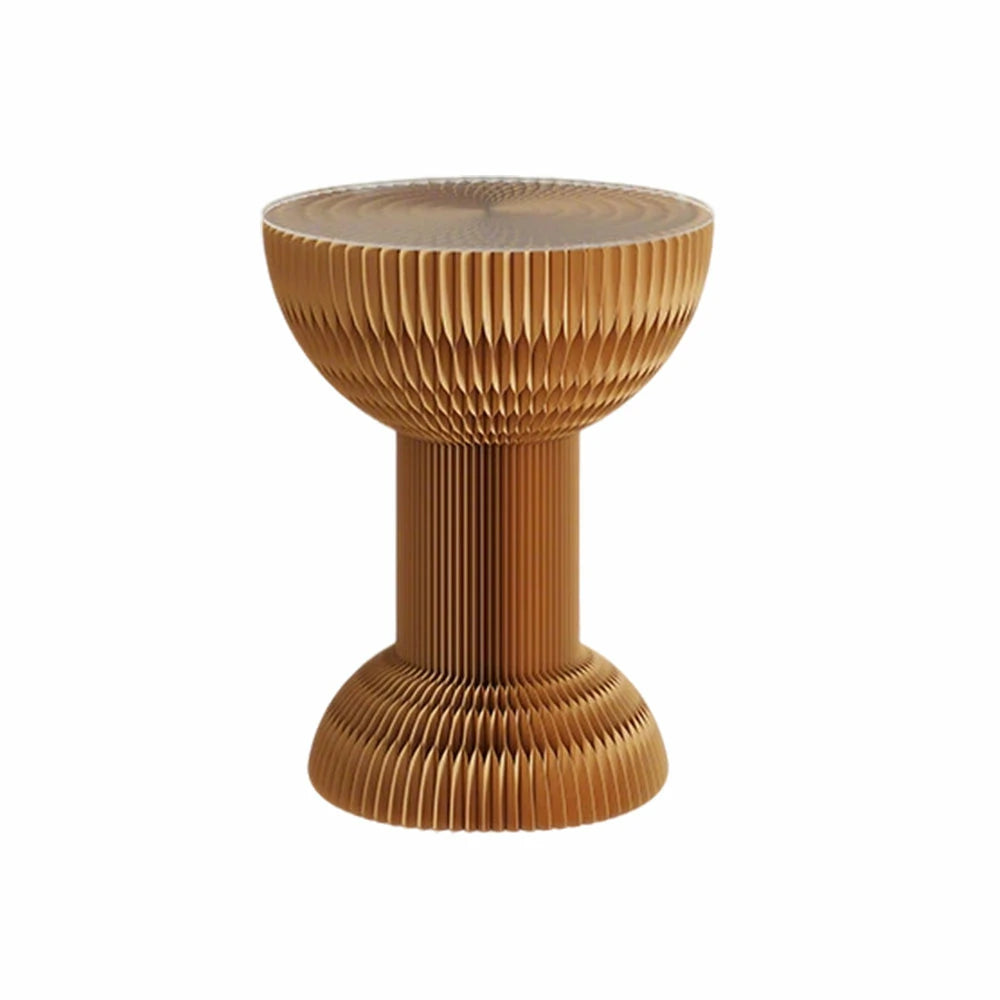 LIVARA 50/70/95cm Paper Folding Round Table Tea Table - Brown