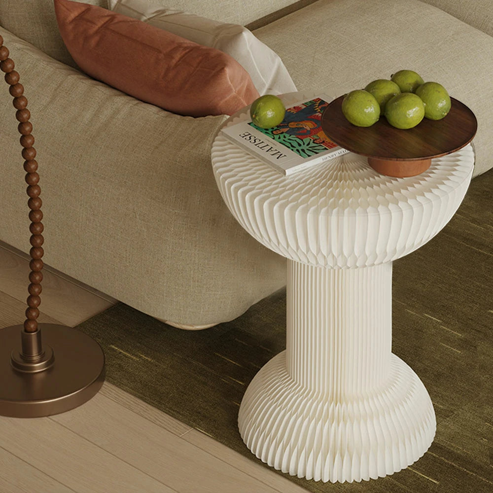 LIVARA 50/70/95cm Paper Folding Round Table Tea Table - White