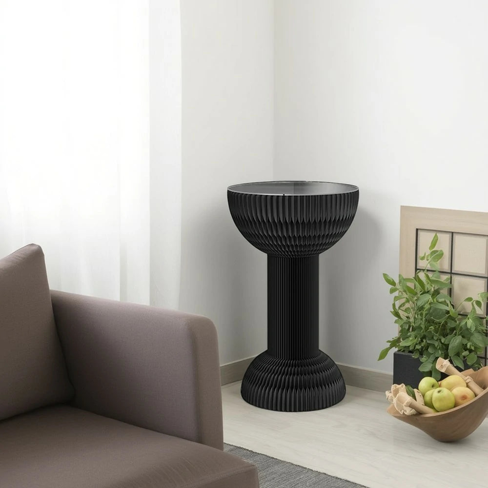 LIVARA 50/70/95cm Paper Folding Round Table Tea Table - Black