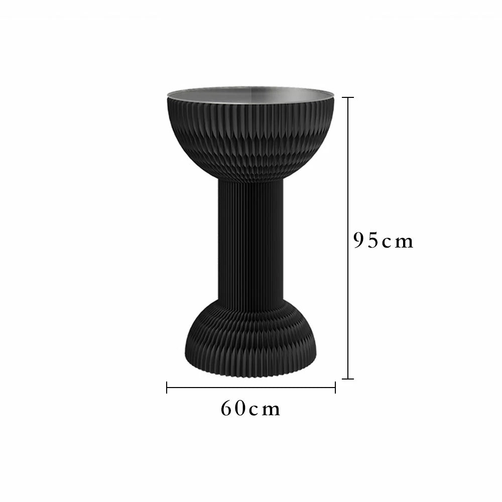 LIVARA 50/70/95cm Paper Folding Round Table Tea Table - Black