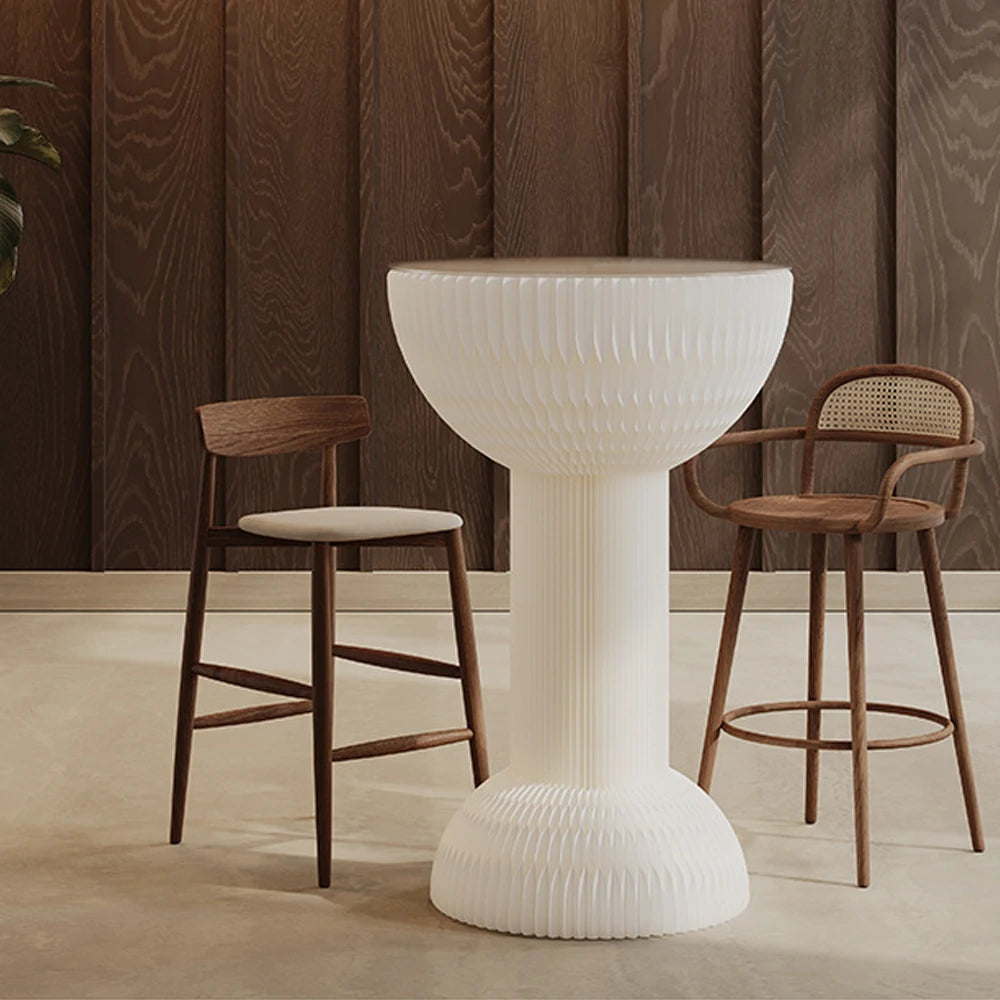 LIVARA 50/70/95cm Paper Folding Round Table Tea Table - White