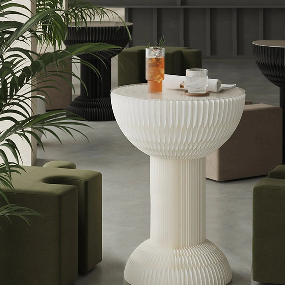 LIVARA 50/70/95cm Paper Folding Round Table Tea Table - White