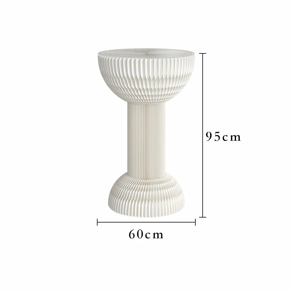 LIVARA 50/70/95cm Paper Folding Round Table Tea Table - White