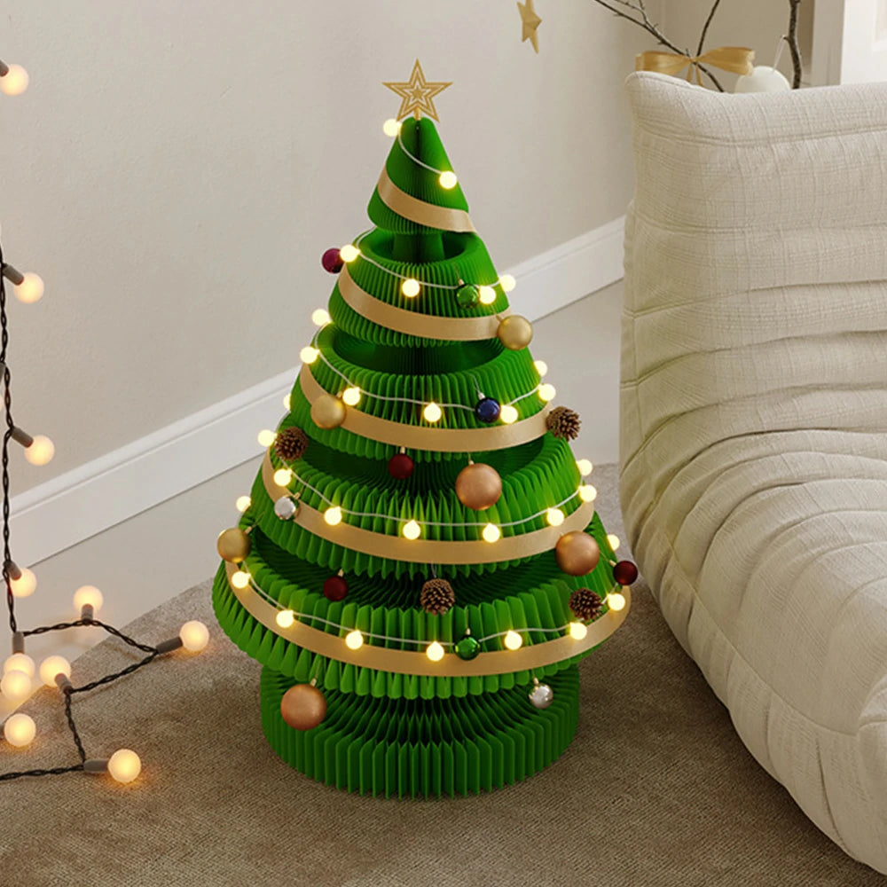 LIVARA Foldable Christmas Tree Decor 53/75/100cm Holiday Decoration for Home, Party & Retail Display - Green