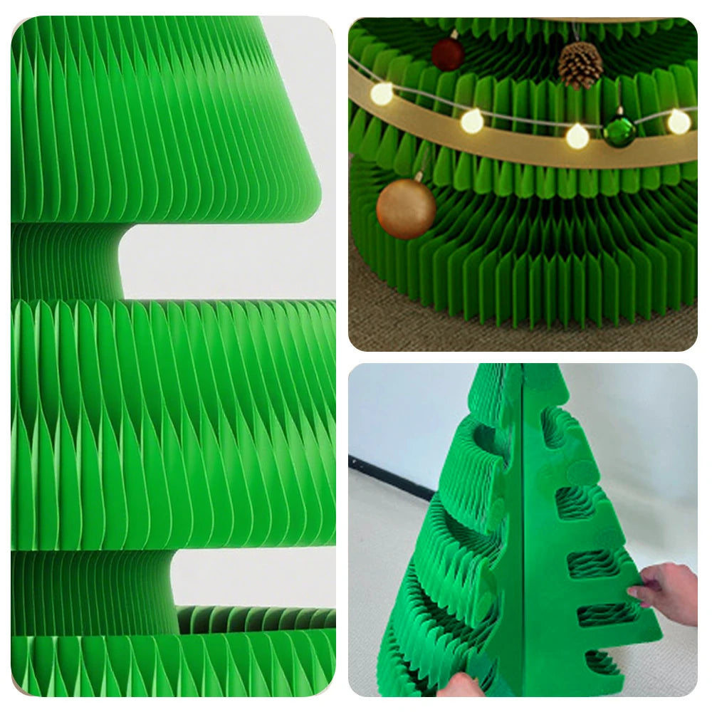 LIVARA Foldable Christmas Tree Decor 53/75/100cm Holiday Decoration for Home, Party & Retail Display - Green