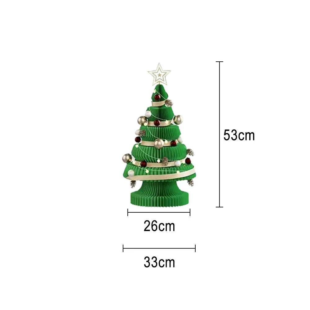 LIVARA Foldable Christmas Tree Decor 53/75/100cm Holiday Decoration for Home, Party & Retail Display - Green