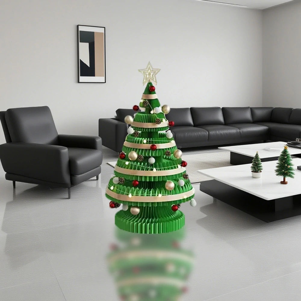 LIVARA Foldable Christmas Tree Decor 53/75/100cm Holiday Decoration for Home, Party & Retail Display - Green