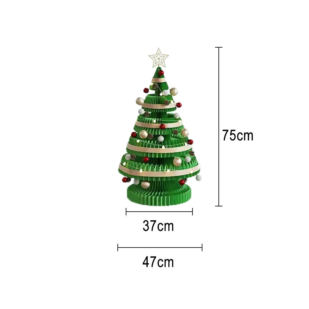 LIVARA Foldable Christmas Tree Decor 53/75/100cm Holiday Decoration for Home, Party & Retail Display - Green