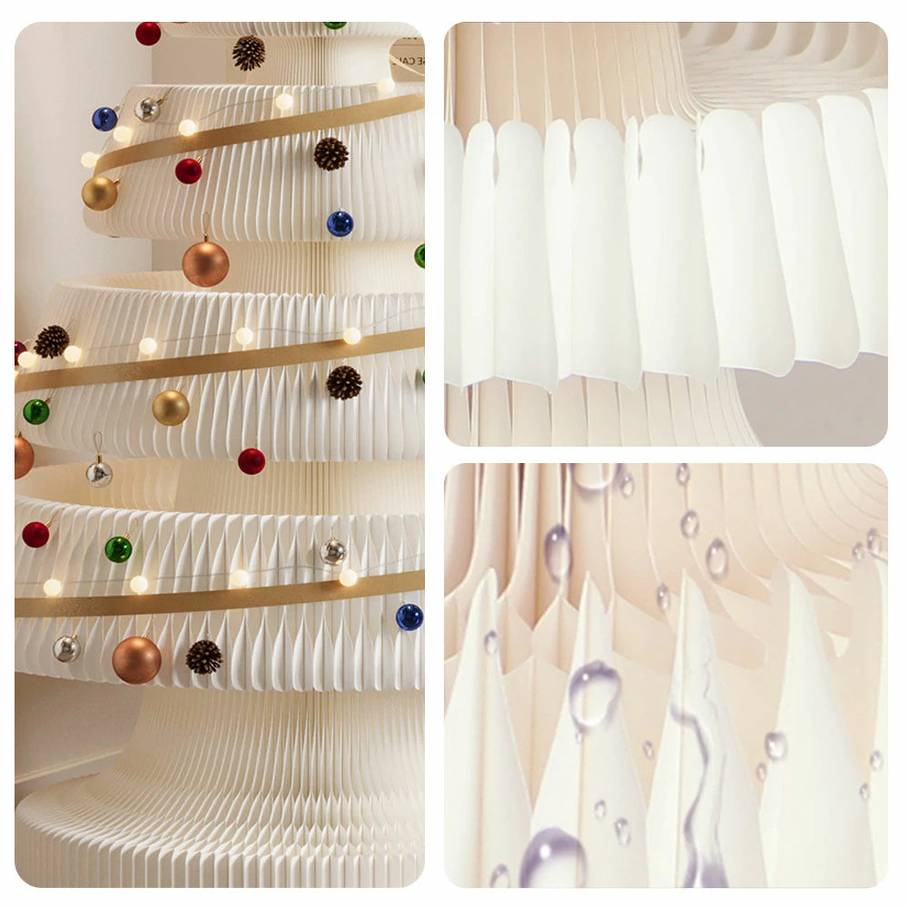 LIVARA Foldable Christmas Tree Decor 53/75/100cm Holiday Decoration for Home, Party & Retail Display - White