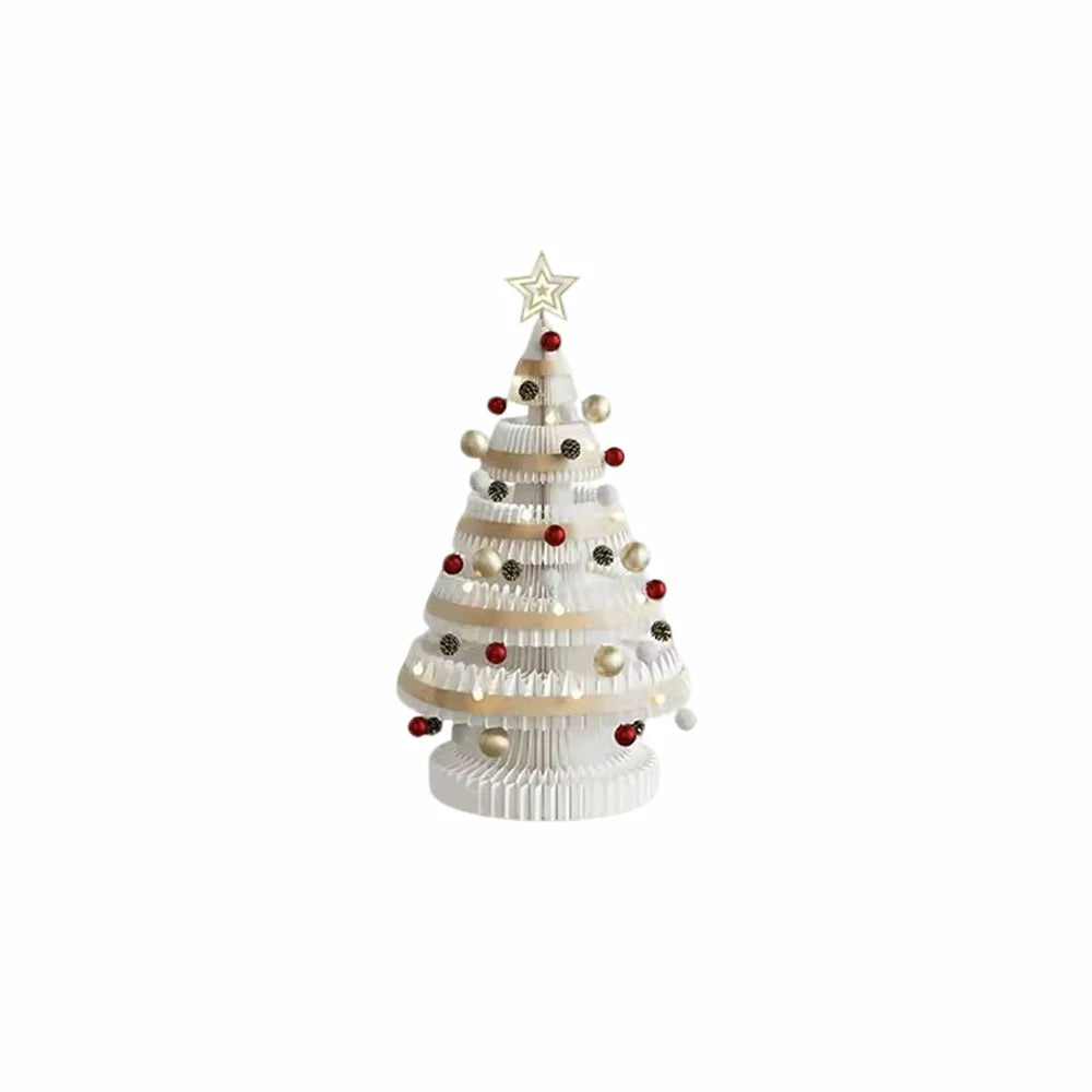 LIVARA Foldable Christmas Tree Decor 53/75/100cm Holiday Decoration for Home, Party & Retail Display - White