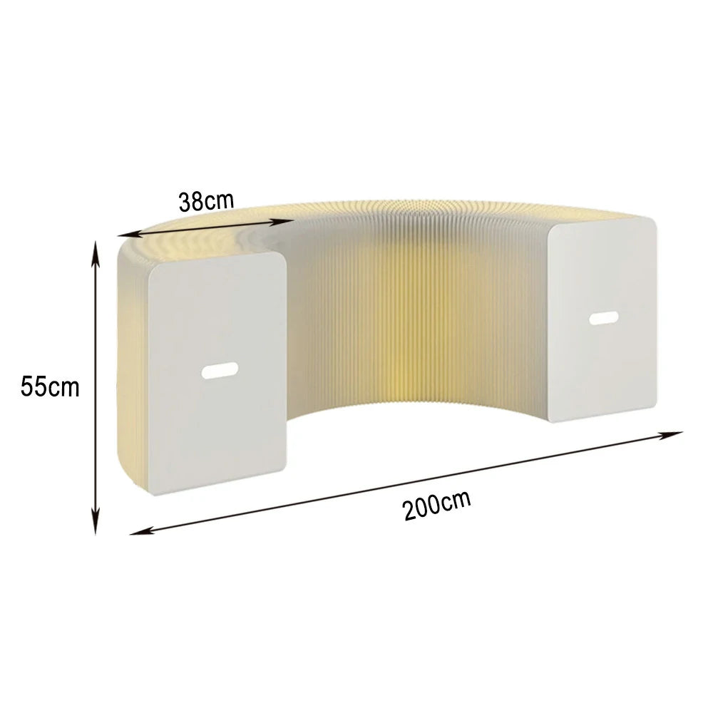 LIVARA 200cm Foldable Partition Display Cabinet - Lighting Edition