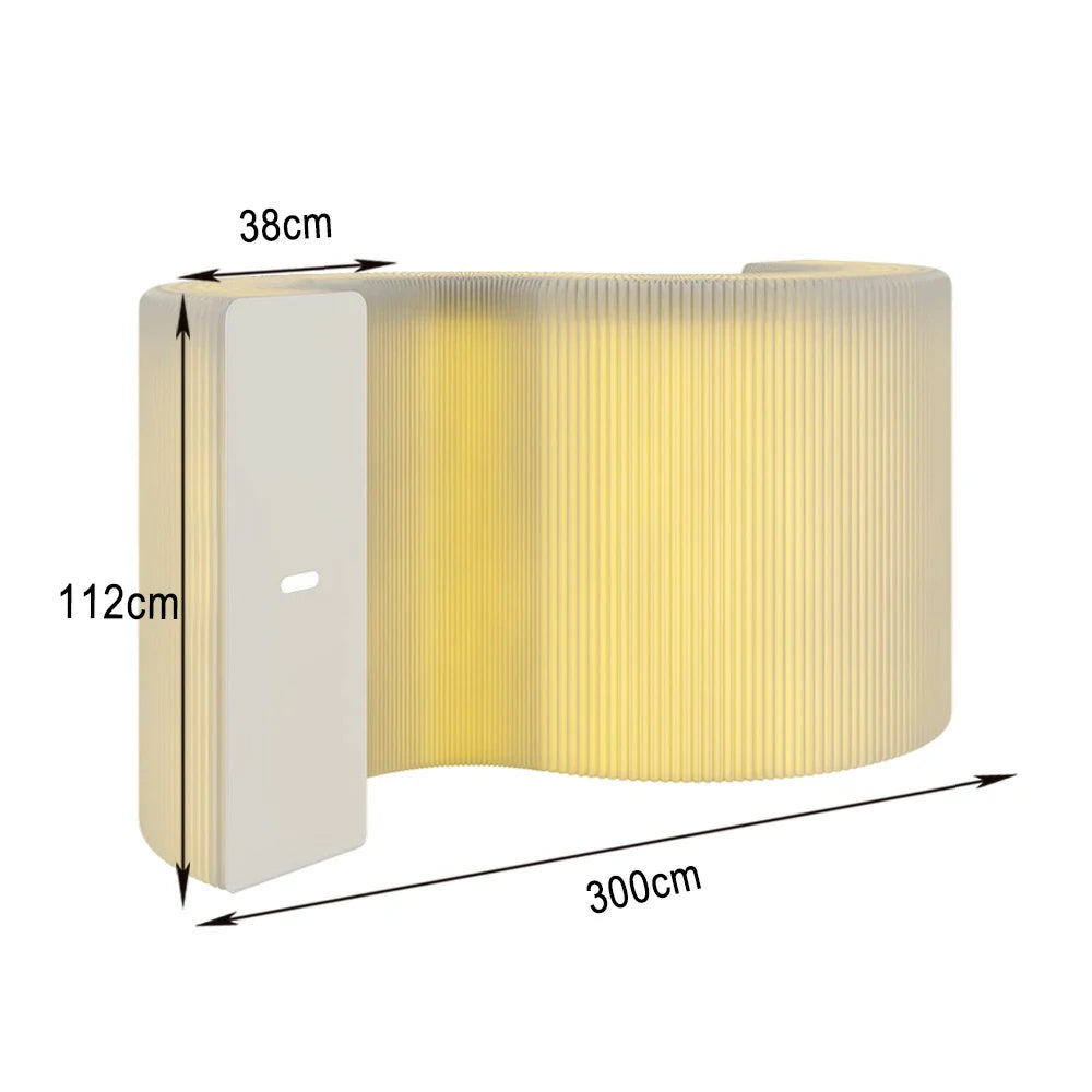 LIVARA 300cm Foldable Partition Display Cabinet - Lighting Edition