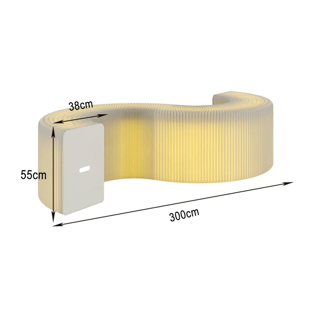 LIVARA 300cm Foldable Partition Display Cabinet - Lighting Edition
