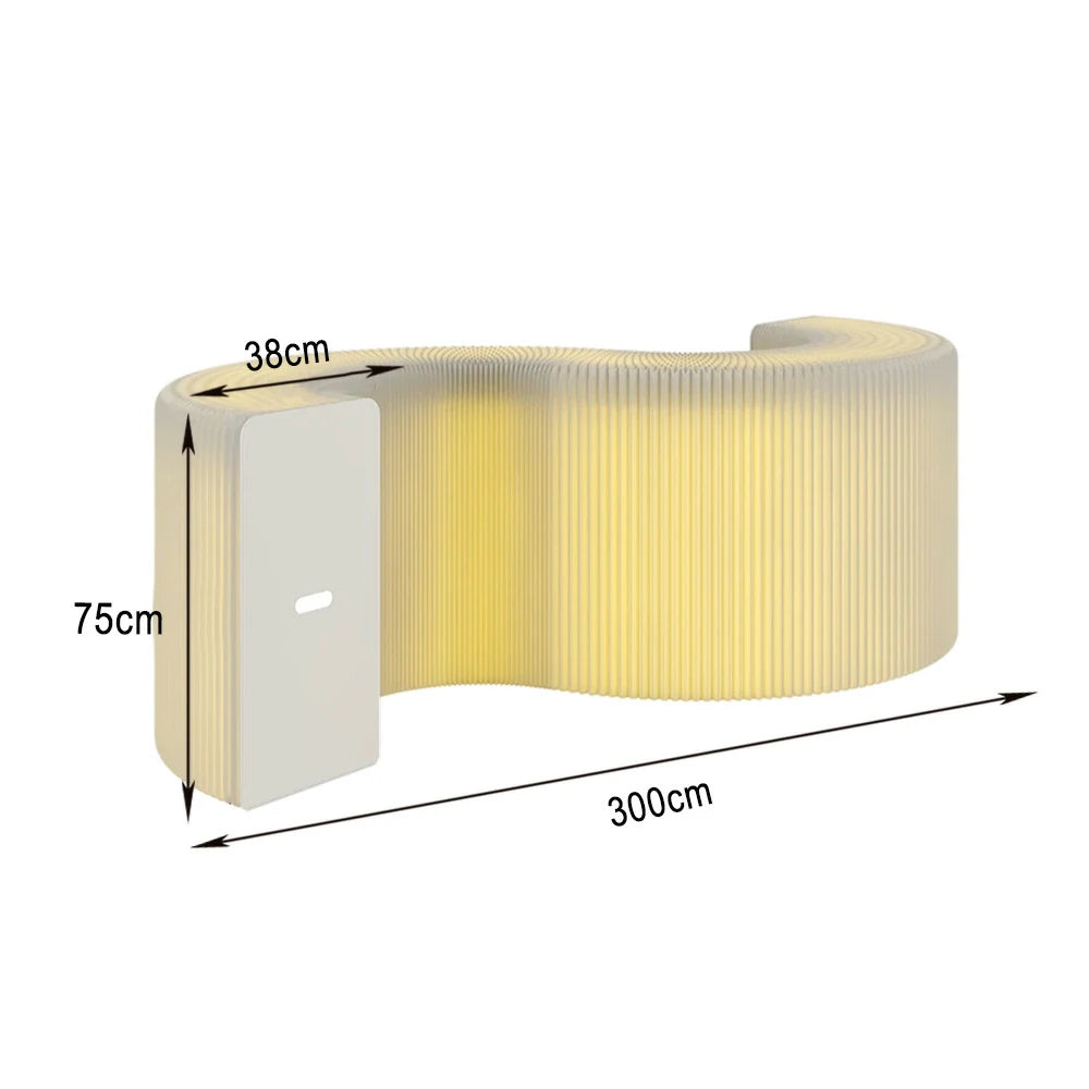 LIVARA 300cm Foldable Partition Display Cabinet - Lighting Edition