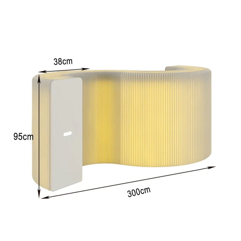 LIVARA 300cm Foldable Partition Display Cabinet - Lighting Edition