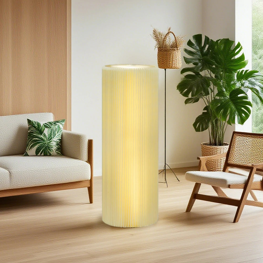 LIVARA 55/75/95/110cm Cylindrical Display Stand with LED Lighting, Height Optional, Modern Showcase for Retail Stores, Home Decor, and Exhibitions