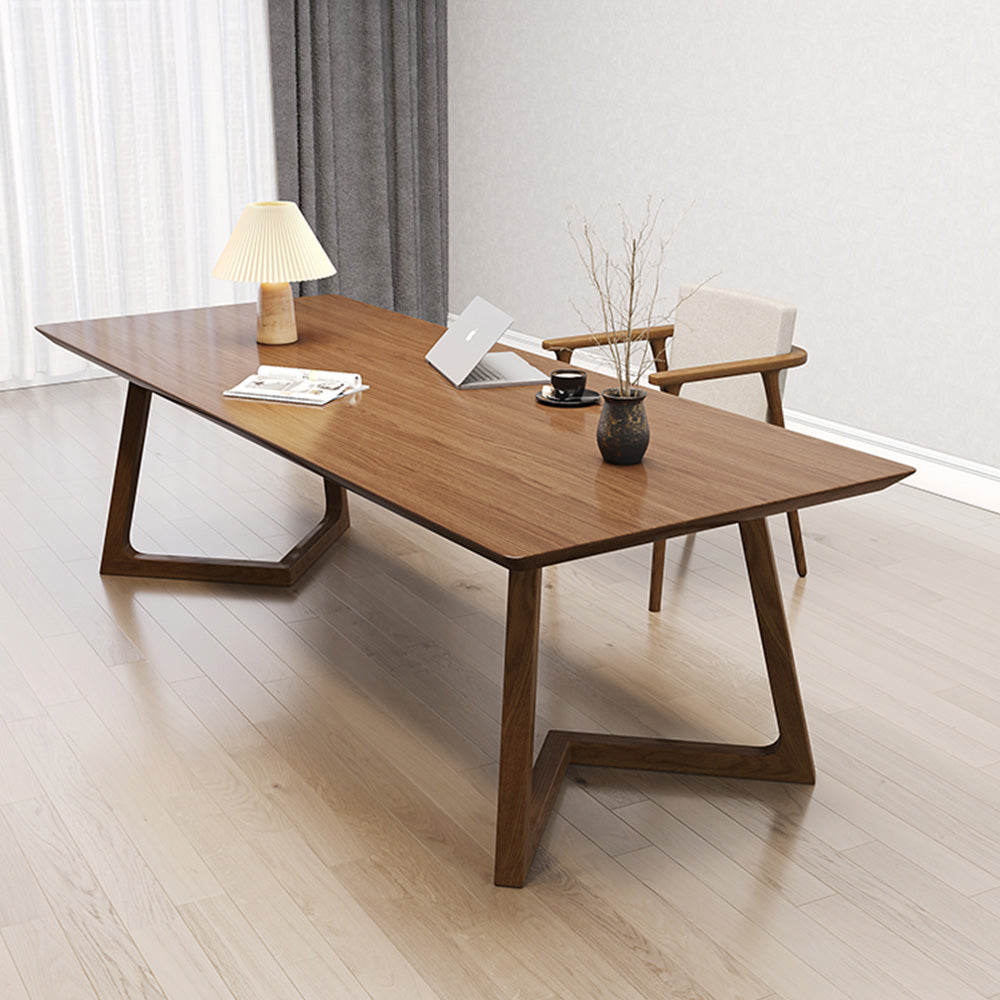 LIVARA 140/160/200CM Dining Table Pine Wood - Light Walnut