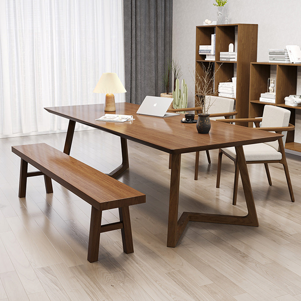 LIVARA 140/160/200CM Dining Table Pine Wood - Light Walnut
