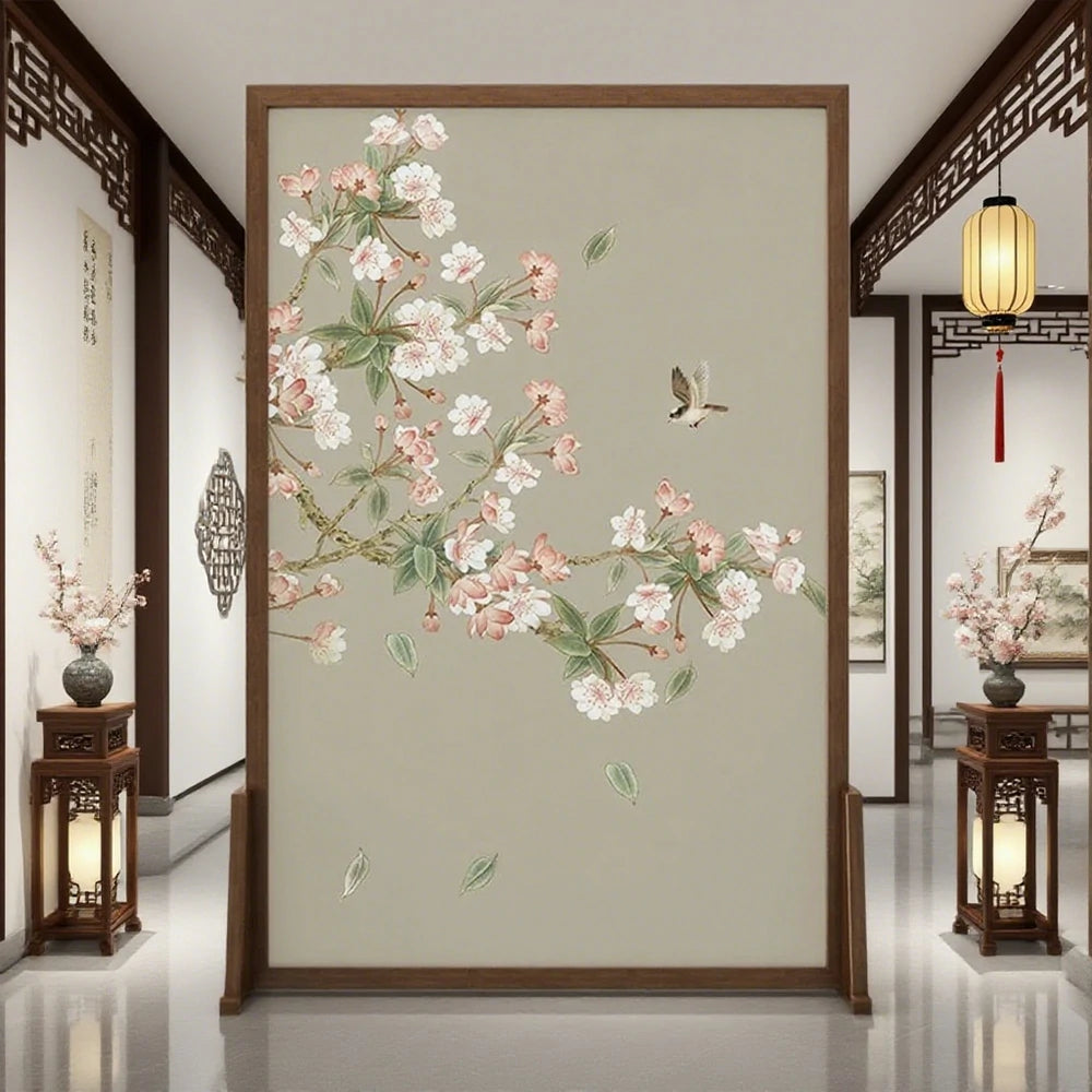 LIVARA Solid Wood Room Divider, Ash Wood & Mongolian Pine Wood, Durable and Elegant Design for Home Interior Decoration