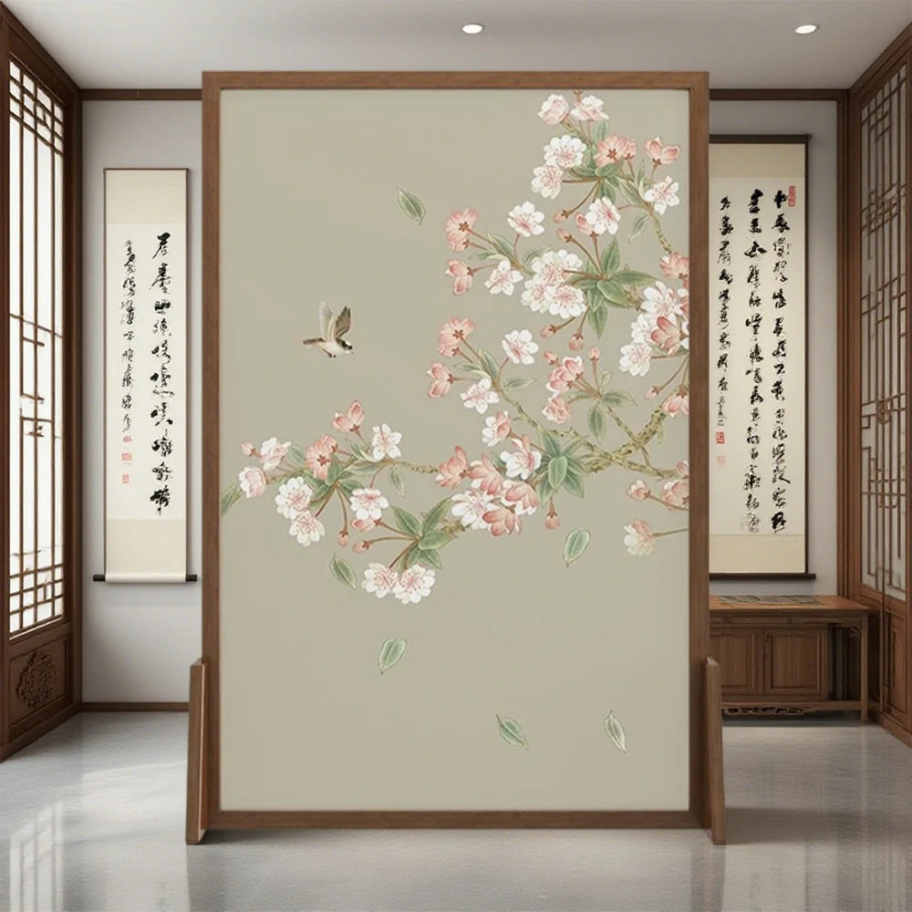 LIVARA Solid Wood Room Divider, Ash Wood & Mongolian Pine Wood, Durable and Elegant Design for Home Interior Decoration