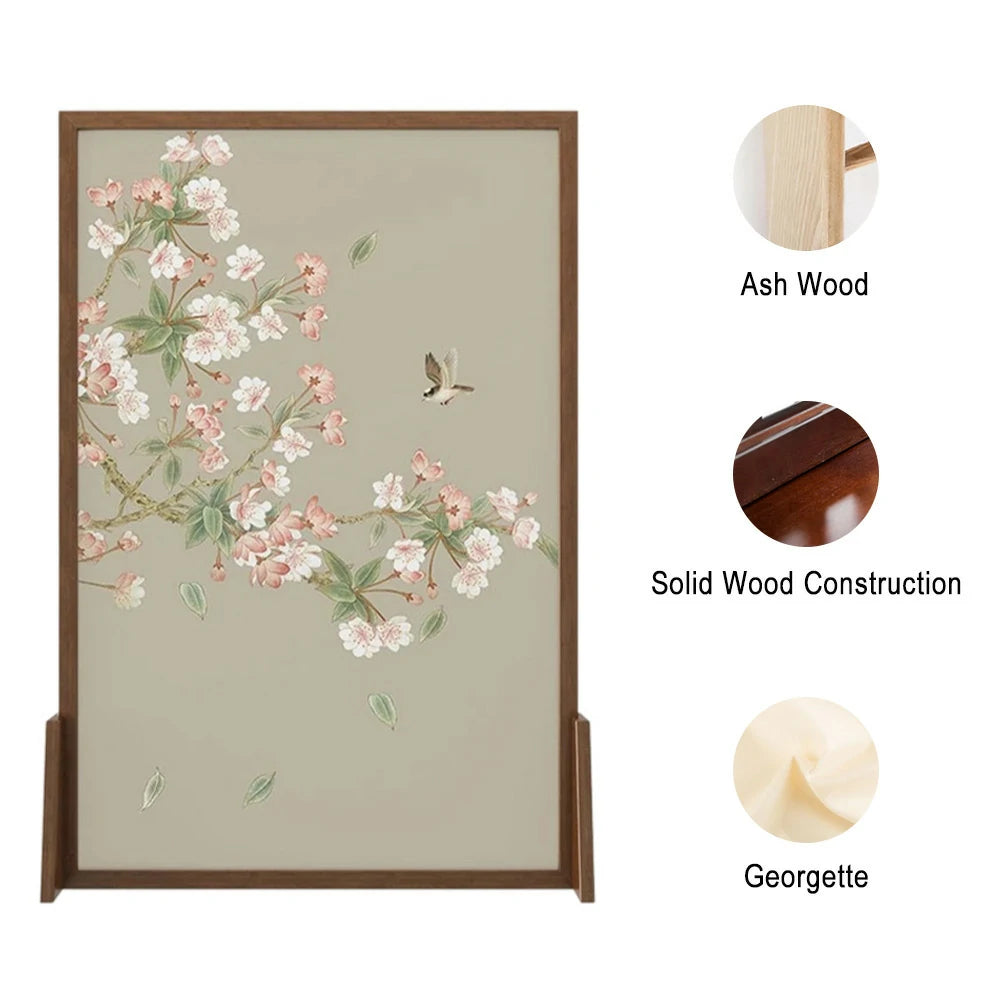 LIVARA Solid Wood Room Divider, Ash Wood & Mongolian Pine Wood, Durable and Elegant Design for Home Interior Decoration