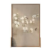 LIVARA Asian Style Solid Wood Room Divider, Ash Wood & Mongolian Pine Wood, Suitable for Home Decoration