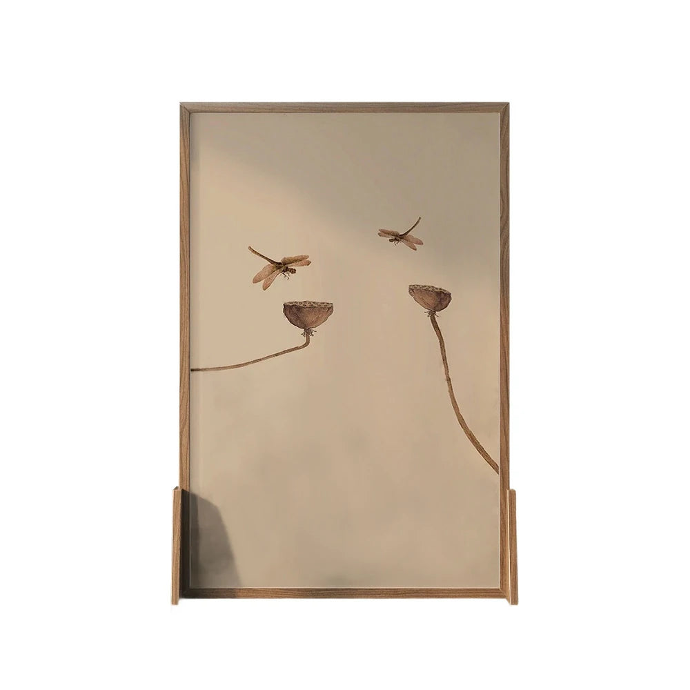 LIVARA lotus leaf Pattern Screen Made Of Solid Wood White Wax Wood And Mongolian Pine With An Eastern Style Home Decoration