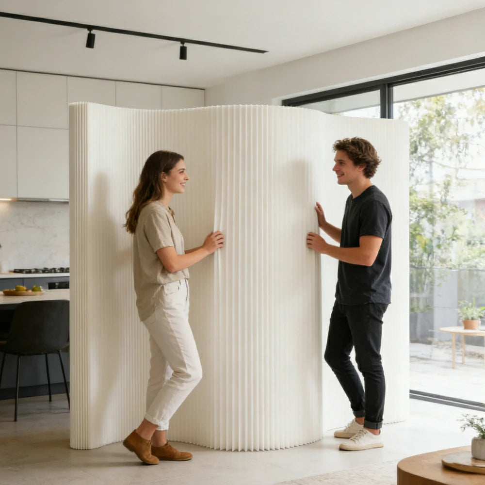 LIVARA 200/ 400cm Length Minimalist Style Room Divider - White