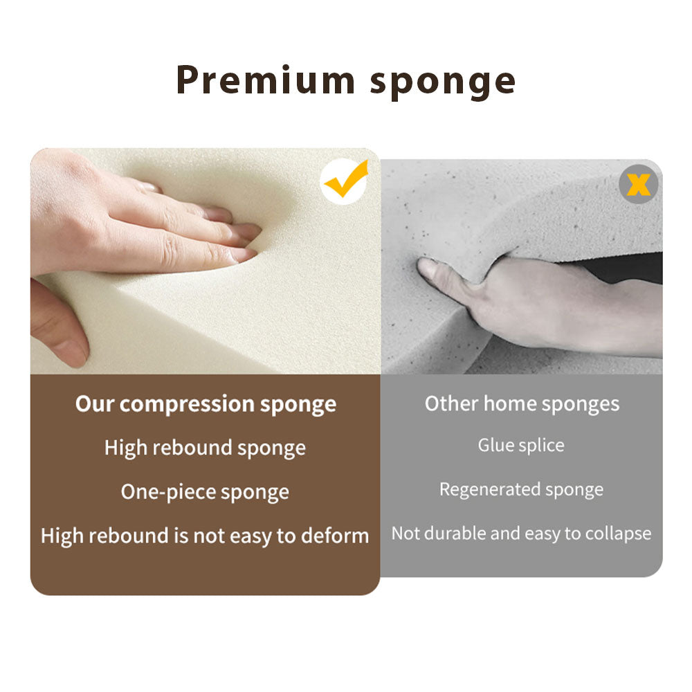 LIVARA B001 84/90/130/160CM Length Yellow Minimalist Style Dual-Layer High-Resilience Foam Compressed Sofa