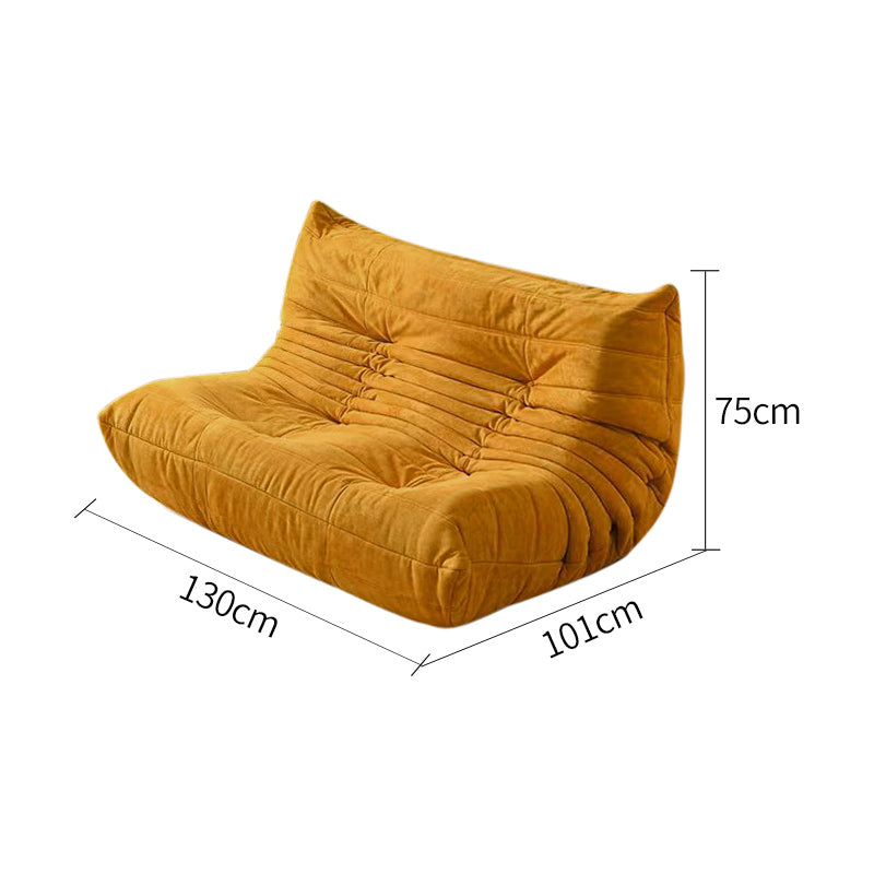 LIVARA B001 84/90/130/160CM Length Yellow Minimalist Style Dual-Layer High-Resilience Foam Compressed Sofa
