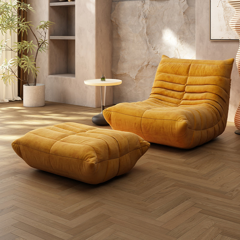 LIVARA B001 84/90/130/160CM Length Yellow Minimalist Style Dual-Layer High-Resilience Foam Compressed Sofa